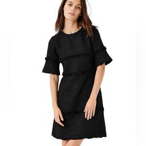 Ann Taylor Tweed Trim Shift Dress